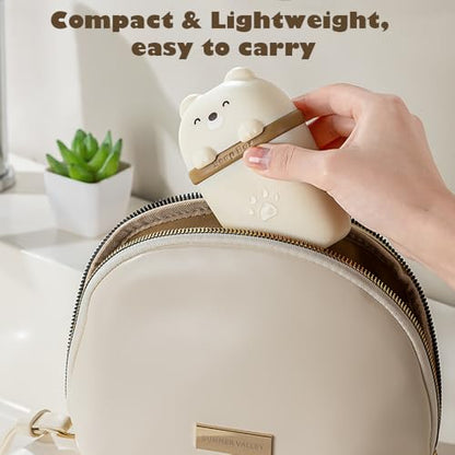 3Pcs Cute Travel Soap Case, Portable Leakproof Soap Container Box Dish with Lid, Draining Soap Holder with Covers for Bathroom Gym Traveling Camping Outdoor (Bear Shape)