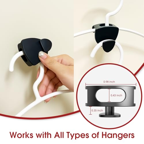 Latoxcaa Space Saving Hanger Hooks 30Pcs, Upgrade Heavy Duty Space Saver Hangers Connector Hooks for Clothes, Premium Hanging Closet Organizer for Dorm, Ganchos para Colgar Ropa, Black - size: 30 Pcs