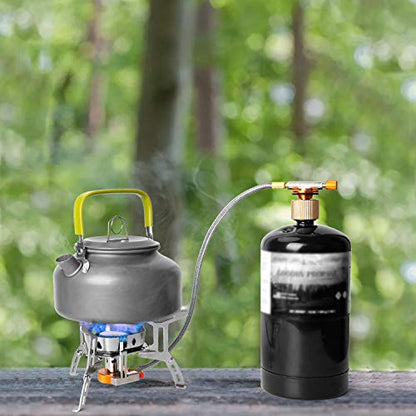 Odoland 3500W/6800W Windproof Camp Stove Camping Gas Stove with Fuel Canister Adapter, Piezo Ignition, Carry Case, Portable Collapsible Stove Burner for Outdoor Backpacking Hiking and Picnic - style: 3500W