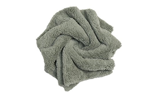 CARCAREZ Microfiber Towels for Cars, Car Drying Wash Detailing Towel with Plush Edgeless Microfiber Cloth (Grey) - color: Grey