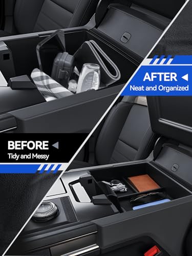 for Model 3 Center Console Organizer Armrest Tray Middle Storage Box Insert Container Durable ABS Plastic Accessories 2024 2025 - size: for 2016-2026 Nissan Titan
