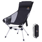 Nice C Ultralight High Back Fold Camp Chair, Compact Collapsible Backpack Hiking Festival Carry Chair, Heavy Duty Outdoor, Travel, Picnic, with 2 Side Pockets, Pillow, Carry Bag (1, Black)