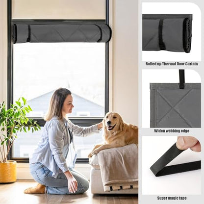 Window Insulation for Summer Heat - 39*63in Black Out Window Cover, window ac insulation,rv window insulation,Soundproof Curtains, Oxford Cloth and Cotton Fiber Filled