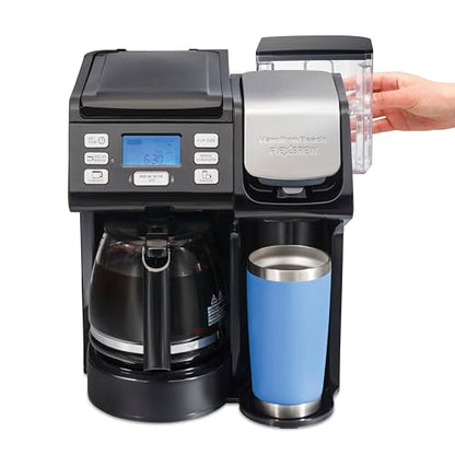 Hamilton Beach FlexBrew Trio 2-Way Coffee Maker, Compatible with K-Cup Pods or Grounds, Combo, Single Serve & Full 12c Pot, Black - Fast Brewing (49902JN) - color: Black, Fast Brewing, New for 2026