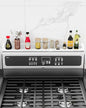 SZJHXIN 4X Strong Magnetic Stove Top Shelf, Adjustable 15-30 Inches, Fits Various Stove Lengths, Kitchen Organizer, Holds Spices, Condiments and BBQ Sauces (White) - color: White