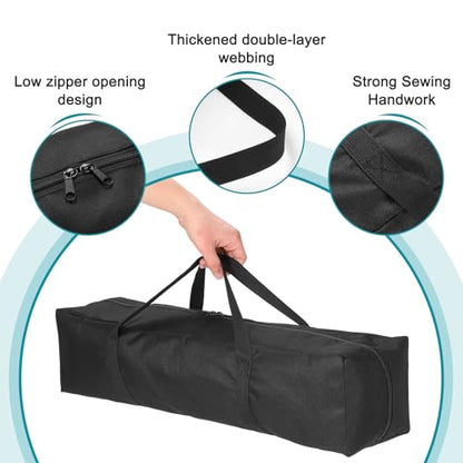 HARFINGTON 2pcs Camping Chair Replacement Bag 23.6" x 7.9" Folding Chair Carry Bag Oxford Cloth Storage Tent Bag with Handle Strap for Travel Outdoor Camping Sports, Black - size: 23.6" x 7.9"