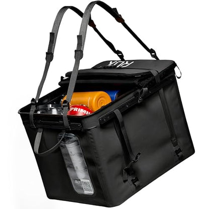 RUX 70L Collapsible Gear Box (Black) - Modular Adventure Storage Solution For Camping Storage, Overlanding, Off-road And Van Life - Weatherproof, Durable and Multifunctional - color: Black
