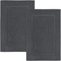 Utopia Towels Cotton Banded Rug, Bath Mats, Not a Bathroom Rug, 21 by 34 Inches, 100% Ring Spun Cotton, Highly Absorbent Shower Bathroom Floor Mat, Grey, 2 Pack - color: Grey