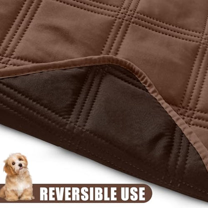 Smiry Waterproof Dog Bed Cover Blanket 30x70, Soft Reversible Pet Blanket, Washable Leakproof Cats Dogs Couch Cover for Sofa, Couch, Furniture, Brown/Chocolate - color: Brown/Chocolate, size: 30x70 Inch