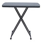 Iceberg Small Camping Personal Folding Table, Heavy Duty Utility Table, Adjustable Height, Charcoal, 19.5” L x 30” W x 28" H - color: Charcoal