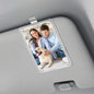 HINGTAI Acrylic Magnetic Personalized Photo Holder Car Picture Frame, Car Picture Holder, Car Photo Holder Car Visor Clip, Personalized Car Accessories Can Be Used to Add Your Personal Photo - color: 1Pcs-White