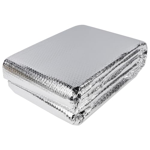 winemana Window Insulation Roll, 48IN x 15FT Reflective Heat Shield Bubble Film, Double-Sided Aluminum Foil Insulation, Weatherproof Garage Door Cover for Windows, RV, Basement, Winter & Summer - size: 48 in x 15 ft
