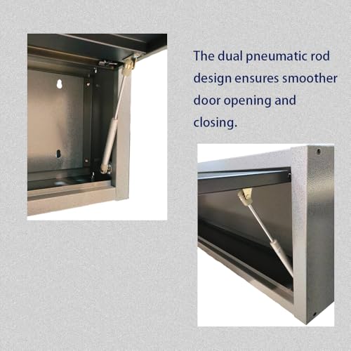 JZD 59 Inches Steel Wall Cabiet, Large Metal Hanging Storage Cabinet with Up-Flip Door, for Garage Utility Room Workshop Office - size: XL-01