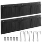 2 Pcs RV Shoe Pockets 10 Pockets, Heavy Hanging Bedside Storage Organizer with Hooks Storage Pocket Hangs on bed for Shoes Toys and Tool Accessories