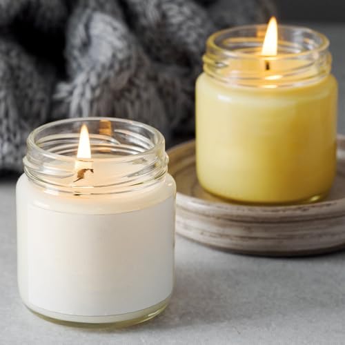 4 oz Glass Jars with Lids & Inner Liners, 2 Pack Small Glass Jars Thick Round Airtight Travel Containers for Cosmetics Cream Lotions Powders | Candle Making Jar - color: 4 oz Clear