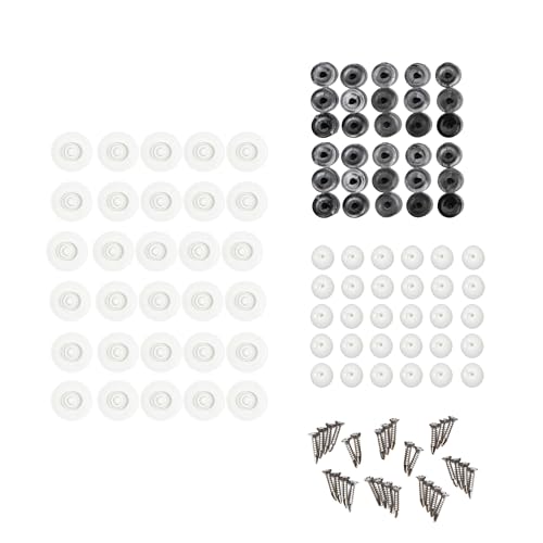 EZ Snap No-Drill Snap Fasteners Kit - Snap Kit for Exterior Shades, RV Skirting, and Boat Tops, Adhesive Studs, Caps, and Pins - DIY Professional Results with No Specialized Tools - 30pc White Set - color: White Snaps