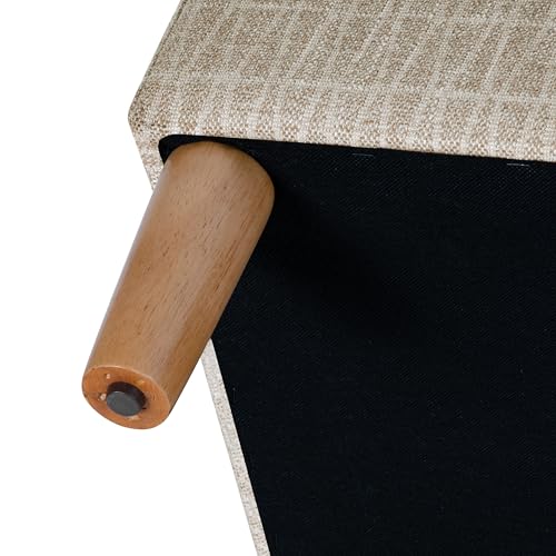 HomePop Malmo 36" Storage Bench - Tan Geometric Pattern - color: Tan Geometric Pattern