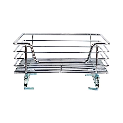 Household Essentials Glidez Chrome-Plated Steel Extended Depth 1-Tier Sliding Under Sink Cabinet Organizer, Chrome - size: 11.5" - Extended, style: Single Tier
