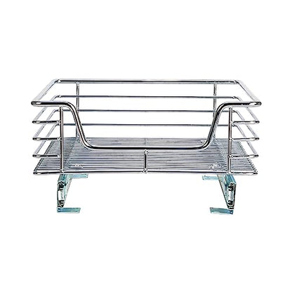 Household Essentials Glidez Chrome-Plated Steel Extended Depth 1-Tier Sliding Under Sink Cabinet Organizer, Chrome - size: 11.5" - Extended, style: Single Tier