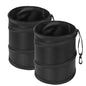 Ginsco 2Packs 2 Gallons New Leakproof Car Trash Can, Compact Trash Can Pop-up Collapsible Hanging Car Trash Bin with Hook and Loop, Waterproof PEVA Liner Open-Top Garbage Can for Cars Home Office - size: 2 Gallons
