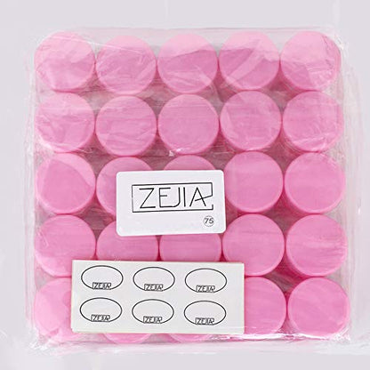 5 Gram Sample Containers with Lids, Mini Makeup Containers, Empty Plastic Travel Cosmetic Containers with Labels(50 Count, Pink Lid) - color: Pink