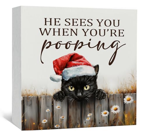 744-MH-YueHome & Kitchen > Home Décor Products, Home Décor Accents, Decorative Accessories, Decorative Signs & Plaques - color: black cat christian, size: 5x5 in