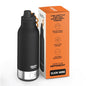 asobu Dog Barky Bottle – Insulated Stainless Steel Water Bottle with 2 Removable Dog Bowls for Food, Treats & Water – Pet-Friendly Travel Bottle for Hiking, Road Trips & Outdoor Adventures - color: Black