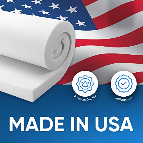 AK Trading Upholstery Foam Medium Density Cushion; (Seat Replacement, Foam Sheet, Foam Padding) - style: 4 Inch H X 24 Inch W x 72 Inch L