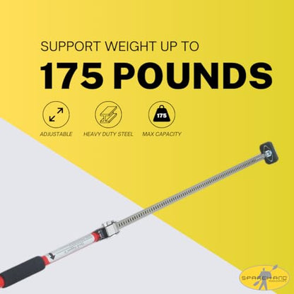 Heavy Duty Truck Cargo Bar - Adjustable QSP-360 Truck Bed Organizer with Weight Capacity 175 lbs. - Self-Locking Spring Ratchet Load Lock Bar - Extends 3.6 to 6 Ft, Ideal for Car, SUV & Truck - color: Red