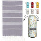 BAY LAUREL Turkish Beach Towel with Travel Bag 39 x 71 Quick Dry Sand Free Lightweight Large Oversized Towels Light - color: Lava With Yellow Floral Bag
