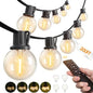addlon 200FT Outdoor String Lights G40 with Remote Control, Dimmable Patio Globe LED Lights Waterproof Shatterproof, Hanging Outside Lighting for Backyard, Garden, Deck, Balcony, Porch, Café, Bristo - size: 200FT