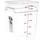 Cambro Food Storage Container - Classic Series Square - 22 QT (Quart) - Commercial Grade for Food Prep (Clear) - size: 22 QT