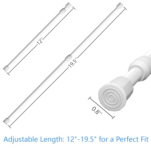 RV & Camper Adjustable Tension Rods 12"-19.5" - Essential Organizer Bars for Travel Trailers, Campers, and RVs Kitchens and Closets Must-Have, 6 Pack - size: 12-19.5‘’