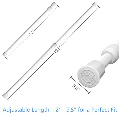RV & Camper Adjustable Tension Rods 12"-19.5" - Essential Organizer Bars for Travel Trailers, Campers, and RVs Kitchens and Closets Must-Have, 6 Pack - size: 12-19.5‘’