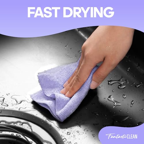 Fantasticlean Microfiber Cleaning Cloth Roll 4 Rolls 240 Pack, Tear Away Paperless Towels, 8" x 8", Reusable Washable Rags, House Kitchen, Pet, Office, Indoor Outdoor, Portable (2Pink 2Light-Purple) - color: 2pink 2light-purple