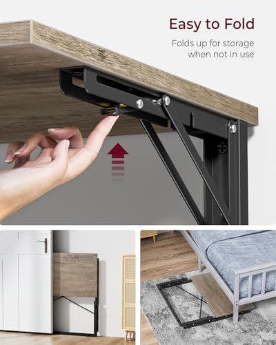 Vantic 31.5" Folding Desk, Foldable TV Tray Table for Eating on Couch, Extra Large TV Dinner Trays, Portable Fold Computer Writing Desk Table for Home Office, Greige - color: Greige