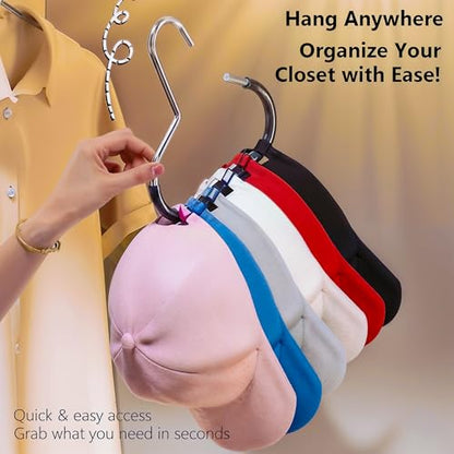 6 Pcs - Hat Hangers for Closet | Multipurpose Cap Hanger for Baseball Caps, Closet Purse Organizers & Belt Organizer | Closet Accessories for Men and Women - style: G