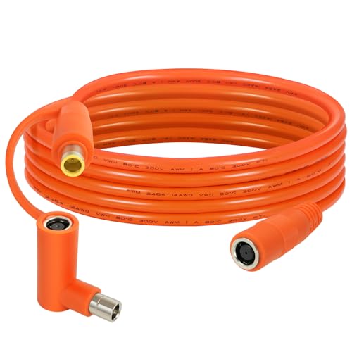8mm DC Extension Cable 10FT – DC7909 Male to Female Solar Cable with DC8020 Adapter, 14AWG Tinned Copper Wire, Waterproof – Works with Most Portable Power Stations and Solar Generators - size: 10FT