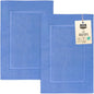 Utopia Towels Cotton Banded Rug, Bath Mats, Not a Bathroom Rug, 21 by 34 Inches, 100% Ring Spun Cotton, Highly Absorbent Shower Bathroom Floor Mat, Electric Blue, 2 Pack - color: Electric Blue