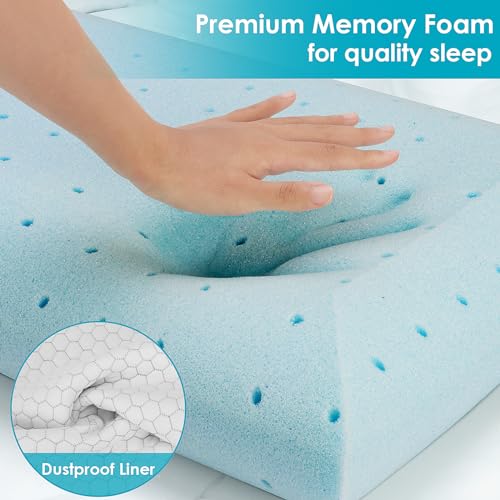 CushyOasis Memory Foam Pillows for Side, Back and Stomach Sleepers, Set of 2, Bed Pillow with Washable Cover and Breathable Mesh, Bed Pillow for Sleeping (Grey，Standard Size)