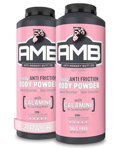 Anti Monkey Butt Body Powder for Women - Talc-Free Anti Chafing Powder for Sweat, Friction, & Itch Relief - Calamine Body-Powder-for Thigh Chafing, Skin Irritation, & Odor Control - 8 oz (Pack of 24) - size: 8 Ounce (Pack of 24)