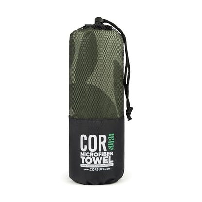 COR Surf Microfiber Beach Towel, Quick Dry Travel Towel with Mesh Bag, 62 x 30 Inch, Made from Recycled Materials (Kona) - style: Kona