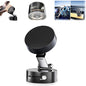 Oudvaker Foldable Magnetic Vacuum Phone Holder, 360° Electric Suction Car Mount, Double-Sided Swivel Stand for Car, Mirror, Gym, Kitchen, Hands-Free Portable Phone Holder (Black) - color: Black
