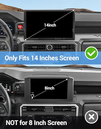 Ecarzo Dashboard Storage Box for Toyota Tacoma 2024 2025 2026, 14-Inch Screen Rear Tray Organizer, ABS Dashboard Storage Tray with Anti-Slip Liner, Center Console Accessory for Daily Essentials - size: Toyota Tacoma 2024-2026 14-Inch Screen Rear Tray