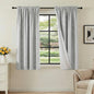 H.VERSAILTEX Linen Look 100% Blackout Curtains for Bedroom Full Light Blocking Rod Pocket Linen Textured Thick Window Curtain Drapes with White Backing 2 Panels, 42" W x 45" L, Glacier Gray - color: Glacier Gray, size: 42"W x 45"L (Pack of 2)