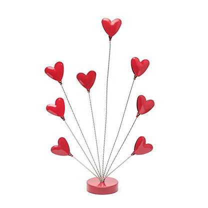 8-Branch Family Tree Picture Frame Holder, Card Photo Clips Holder Desk Stand for Memo Paper Note Photo Christmas Wedding Card Display (Red Heart) - style: Heart