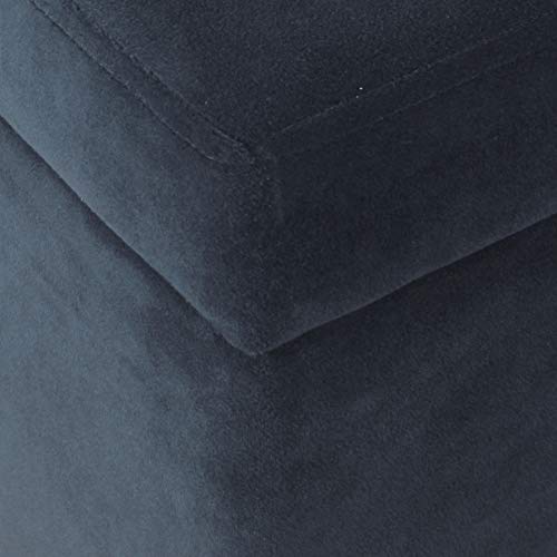 HomePop 36" Storage Ottoman Bench with Hinged Lid - Navy - color: Navy