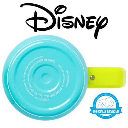 Silver Buffalo Disney Pixar Monsters Inc. Double Walled Stainless Steel Tumbler with Handle Featuring Mike Wazowski, Fits in Standard Cup Holder, 40 Ounces - color: Monsters Inc Mike Wazowski