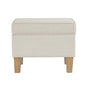 HomePop 22" Modern Rectangular Storage Ottoman - White Woven Stripe - color: White Woven Stripe