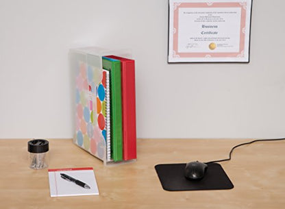 IRIS USA Small Portable Desktop File Box with Open Lid, 6 Pack, Side Handles, Hanging File Folders, Tabs & Inserts, Letter Size, Magazines, Newspapers, Mail, Books, Notebooks, Clear - size: 6 - Pack, style: Open Top Bin (S - Clear)